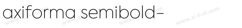 axiforma semibold字体转换